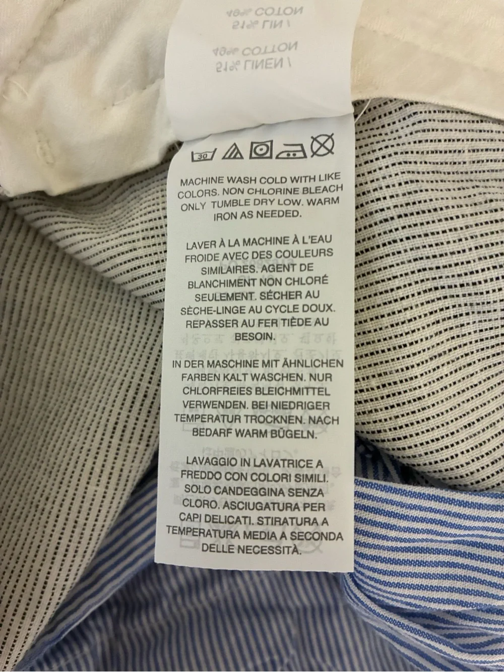 J Crew Men Pants Micro Stripe Linen Blend Bowery 29x32 Luxury Old Money Preppy
